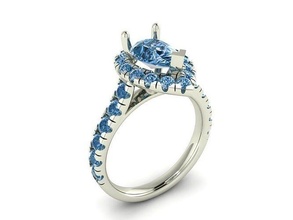 poire bague 383 bijoux argent imprimable diamant bijou brillant mode beauté gemme mariage or rubis anneaux 3d print model - Mito3D