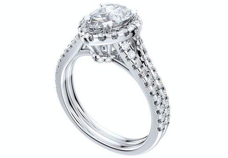 Pera forma diamante compromiso anillo crl001 solitario Boda mujer aureola matrimonio anillos joyería joya 3d imprimible 3dprint lujo 3d print model - Mito3D