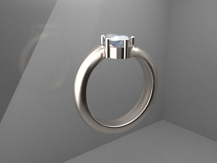 Pera forma diamante compromiso anillo joyería joya Boda oro plata brillante anillos 3d print model - Mito3D
