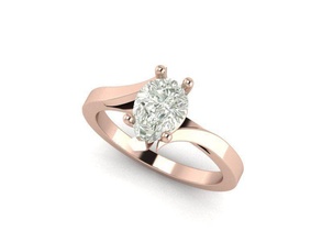 pear shape diamond ring 274 shining jewelry precious luxury engagement wedding marriage fashion printable silver jewel gem brilliant rings 3d print model - Mito3D