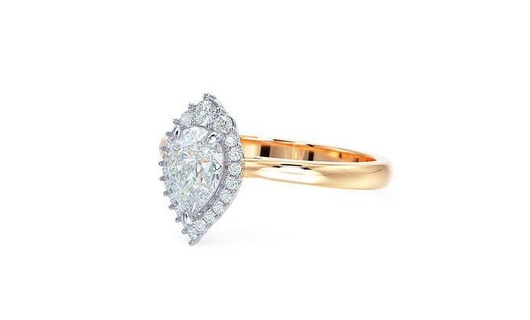 pera aréola noivado anel ouro imprimível diamante Casamento cafajeste moda joalheria prata argolas 3d print model - Mito3D
