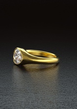 Birne-Form-ring Schmuck diamond golden Silber ring Ringe 3d print model - Mito3D