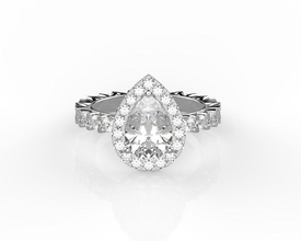 en forma de pera anillo compromiso la joyería boda el diamante 3d modelo comprar los anillos 3d print model - Mito3D