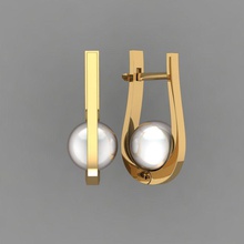 perla far cadere orecchini gioielleria oro lusso stampabile argento gioiello accessorio moda bellezza 3d print model - Mito3D