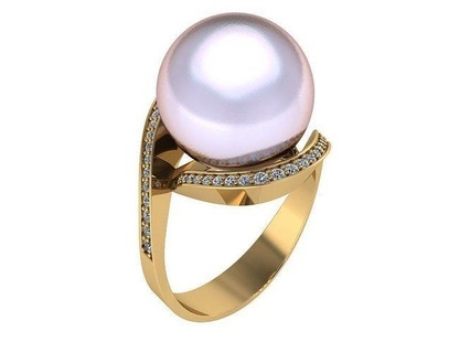 perla abrazo anillo 596 joyería joya Arte oro collar colgante pendiente imprimible libra esterlina plata platino brillante collares pulsera diamante oval anillos pendientes 3d print model - Mito3D