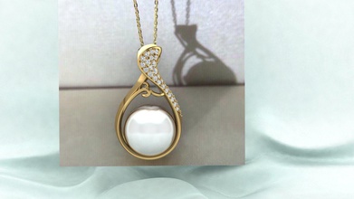 pearl pendant nice diamond best jewelry pendants 3d print model - Mito3D
