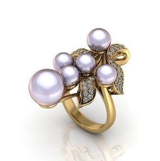 pearl ring model 2842 earrings kolco sergi dlya pechati 3dmodel printable sterling fashion silver engagem platinum jewellery engagement jewel jewelry rings missfox 3d print model - Mito3D