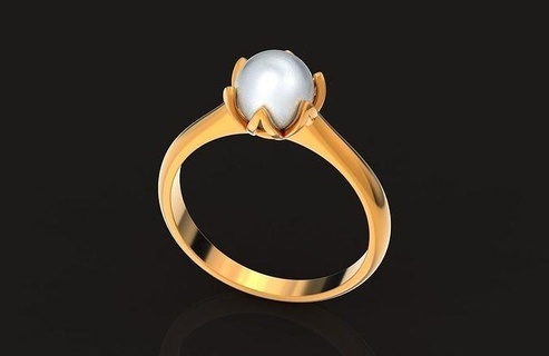 perle bague pandora cultivé élégance 539 Anello perla bijoux or argent original classique soirée élégant branché gracieux anneaux 3d print model - Mito3D