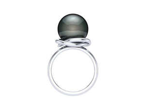 pérola conjunto jóias diamante de ouro prata anel anéis 3d print model - Mito3D