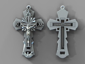 pectoral cross 3dmodel pectoralcross 3dcross jewelry 3djewelry custommanufacturing necklaces 3d print model - Mito3D