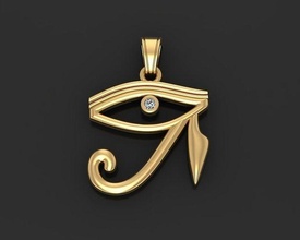 pedante occhio of horus antico egitto egiziano ra simbolo mitologia dio amuleto talismano ornamento corda filo faraon horuseye wadjet udjat gioielleria ciondoli 3d print model - Mito3D