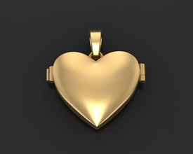 pedant photo frame heart pendant gold jewelry precious jewellery wedding engagement jewel clothing fashion pendants necklace love girlfriend boyfriend forever necklaces 3d print model - Mito3D