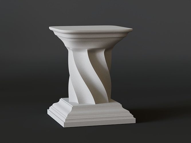 pedestal 03 plinto base dado pé perna estátua tabela flor suporte coluna escultura arquitetura pilar decoração socos deco casa 3D print model - Mito3D