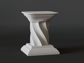 pedestal 03 plinto base dado pé perna estátua tabela flor suporte coluna escultura arquitetura pilar decoração socos deco casa 3d print model - Mito3D