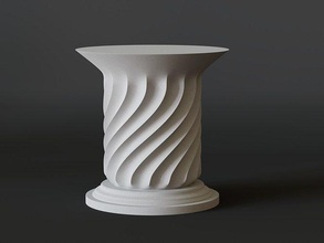 pedestal 04 forma base friso pie pierna estatua mesa flor apoyo columna escultura arquitectura pilar decoración zócalos deco casa 3d print model - Mito3D