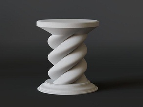pedestal 05 plinto base dado pé perna estátua tabela flor suporte coluna escultura arquitetura pilar decoração socos casa torção 3d print model - Mito3D