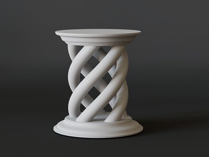 Sockel 06 gestalten Base Dado Fuß Bein Statue Tabelle Blume Unterstützung Säule Skulptur Architektur Dekoration Twist Haus Dekor 3D print model - Mito3D