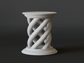 pedestal 06 plinto base dado pé perna estátua tabela flor suporte coluna escultura arquitetura pilar decoração socos torção casa 3d print model - Mito3D