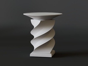 kaide 07 şekil temel taban taşı ayak bacak heykel masa çiçek destek sütun mimari dekorasyon toplumlar bükülme ev dekor 3d print model - Mito3D