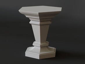 pedestal 09 plinto base dado pé perna estátua tabela flor suporte coluna escultura arquitetura pilar decoração socos deco casa 3d print model - Mito3D