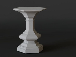 pedestal 10 plinto base dado pé perna estátua tabela flor suporte coluna escultura arquitetura pilar decoração socos deco casa 3d print model - Mito3D