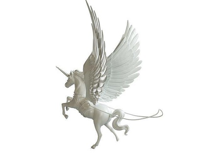 Pegaso 3d impresión modelo caballo mitología alas fantasía ficticio criatura leyenda helénico imprimible cielo Arte mítico mágico gratis joyería joya esculturas 3d print model - Mito3D