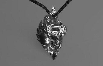 pegasus horse mustang pendant wings jewelry pegas arabian emirates wing angel animal head jewel jewellery silver printable art precious pendants 3d print model - Mito3D