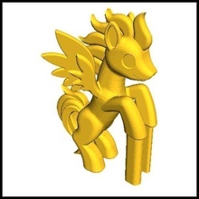 pégase poney figure jouet animaux fantaisie jeux jouets 3d print model - Mito3D