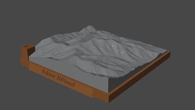 Pelister Berg Landschaft Vulkan Terrain Umgebung Natur Photogrammetrie Elevation Wissenschaft 3d print model - Mito3D