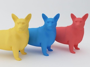 pembroke walisisch corgi hund 3d modell hündchen objekt tier hunde druckbar kunst skulpturen artchallenge 3d print model - Mito3D