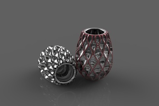bolígrafo soporte cromo brillante acero Arte pelota casa mueble 3d print model - Mito3D