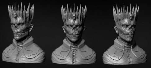 caneta titular escultura estátua a arte pessoas escuro retrato horror crânio o personagem zumbi assustador do mal de idade monstro criatura mitológica assombrado esculturas 3d print model - Mito3D