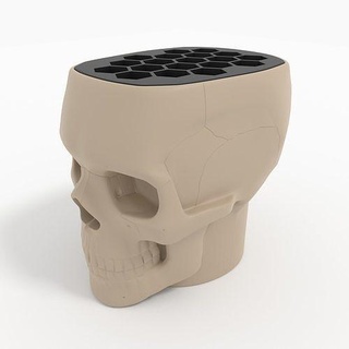 pen holder skull head human art sculptures toy hobby diy 3d print model - Mito3D