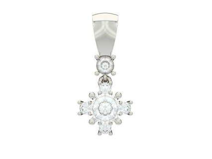 pend 0003 pendant jewelry printable necklace diamond fashion gold jewellery pendants 3d print model - Mito3D