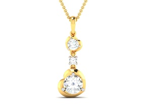 pendentif 4126 or bijoux pendentifs bijou sterling imprimable argent mariage brillant engagement platine diamant gemme Collier 3d print model - Mito3D