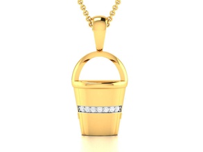 pendentif 4235 or bijoux pendentifs bijou sterling imprimable argent mariage brillant engagement platine diamant gemme Collier 3d print model - Mito3D