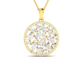 pendentif 8145 or bijoux pendentifs bijou sterling imprimable argent mariage brillant engagement platine diamant gemme Collier 3d print model - Mito3D