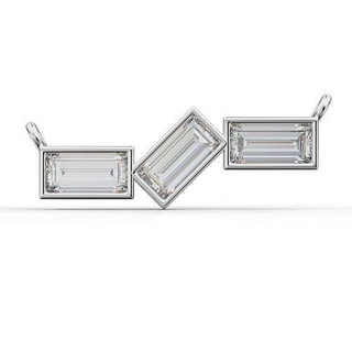 necklace baguette 14 pendentif bijoux or argent pendentifs diamant bijou Collier gemme 10k 14k 18k 24k blanc colliers 3d print model - Mito3D
