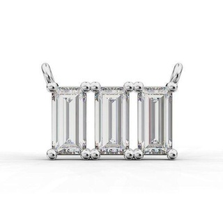 necklace baguette pendentif bijoux bijou Collier pendentifs argent or platine blanc luxe gemme diamant colliers l'amour rond boucles d'oreilles 3d print model - Mito3D