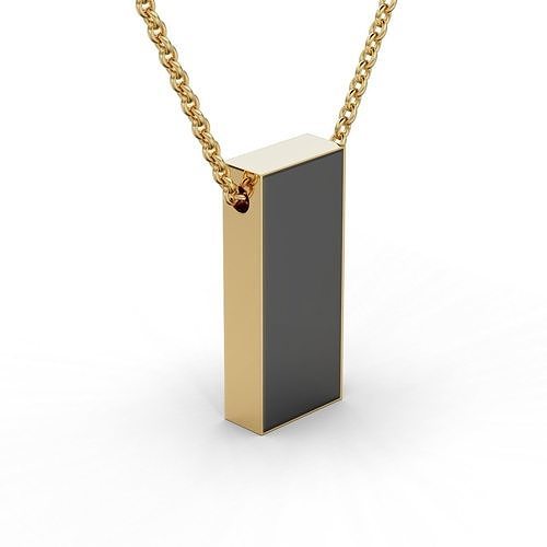 pendant necklace esmalte carta pingente colar jóia jóias prata ouro joalheria pingentes imprimível platina colares 3D print model - Mito3D