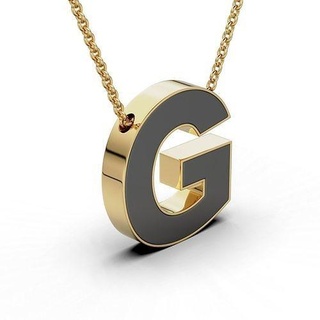 pendant-necklace enamel letter g pendant necklace jewel jewellery silver gold jewelry pendants printable platinum necklaces 3d print model - Mito3D
