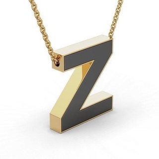 pendant-necklace enamel letter z pendant necklace jewel jewellery silver gold jewelry pendants printable platinum necklaces 3d print model - Mito3D