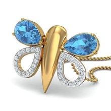 pear diamond pendant jewelry jewellery women mens womens gold silver ring jewel gem fashion trending luxury pendants pink 3d print model - Mito3D
