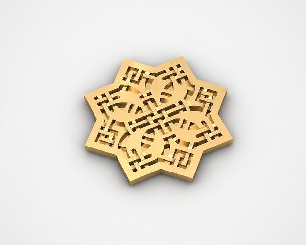 pendant geometric art creativity wood gold jewellery jewelry pendants 3D print model - Mito3D