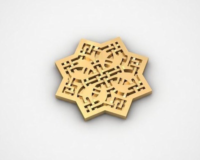 pendant geometric art creativity wood gold jewellery jewelry pendants 3d print model - Mito3D