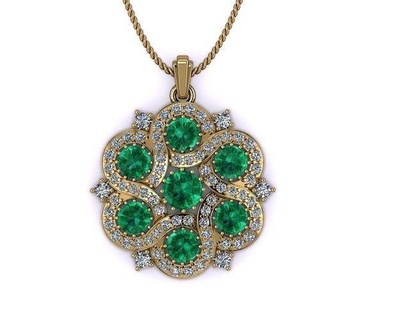 pingente pingentes colares tradicional indiano diamante solitário mulher moda meninas imprimível nupcial noivado ouro jóias jóia luxo turco joalheria 3d print model - Mito3D