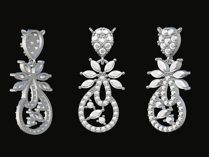 pendant jewelry gem platinum gold silver jewel jewellery diamond pendants 3d print model - Mito3D