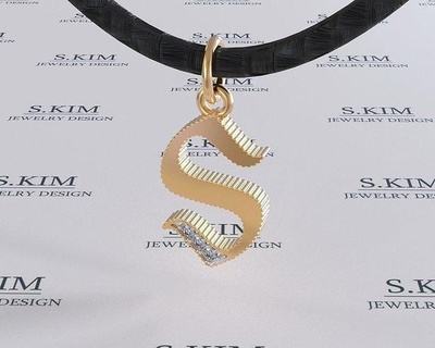 pendant printable 3d model design cnc milling ring earring jewel gold silver pendant jewelry jewelry pendant pendant necklace letter pendants  3d print model - Mito3D