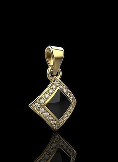 Anhänger Schmuck Gold Silber Diamant Hochzeit Engagement Juwel 3d print model - Mito3D