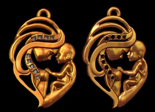 pendant jewelry mother 3d modelfashion beauty apparel necklace pendants 3d print model - Mito3D